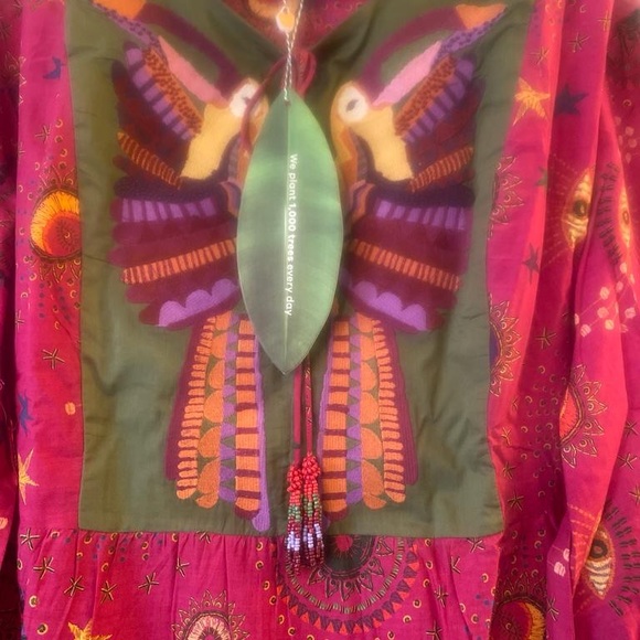 FARM Rio Mixed Prints Embroidered Yoke Maxi Dress - Picture 8 of 12